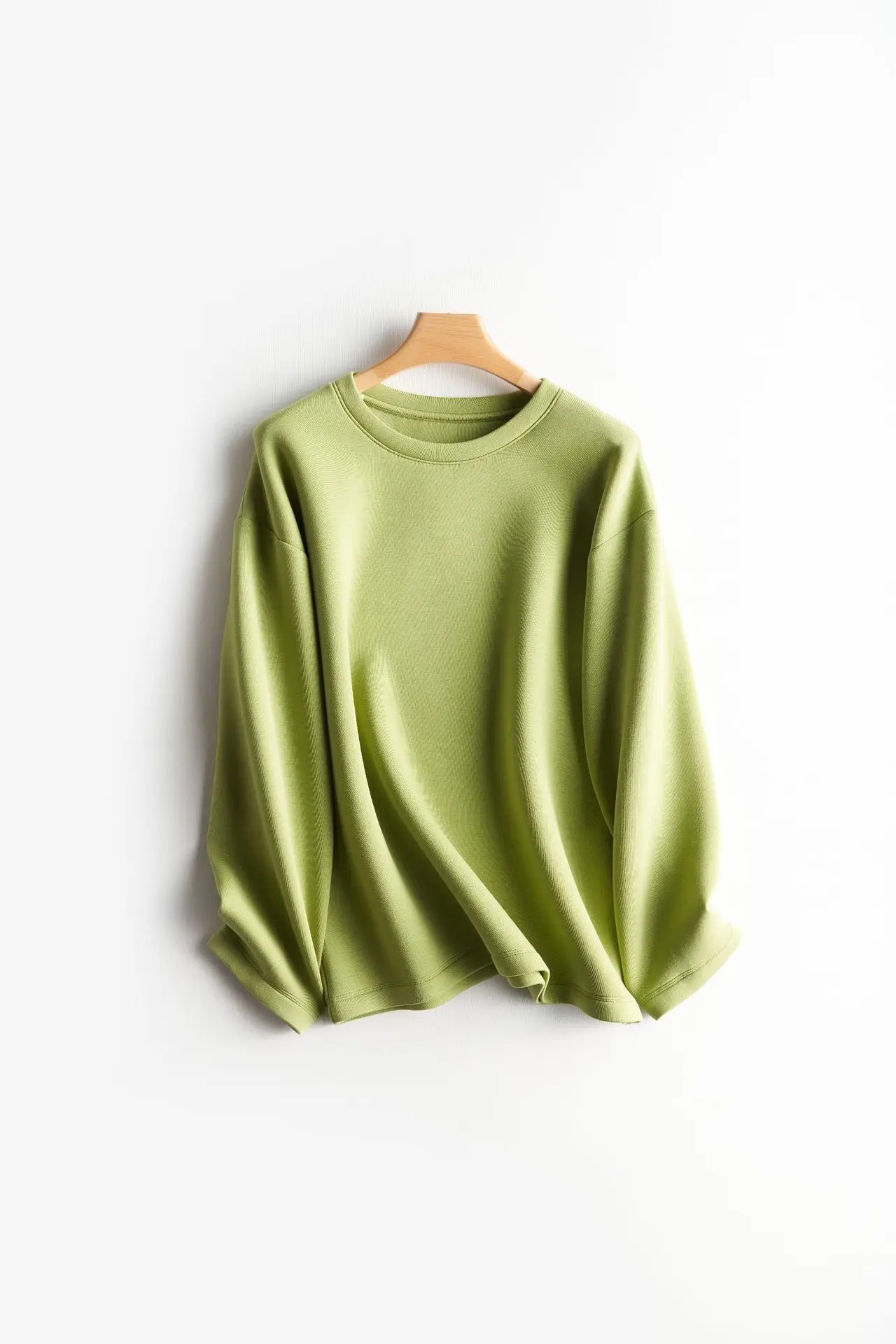 Women Blue Air Layer Long Sleeve T-Shirt Korean Style
