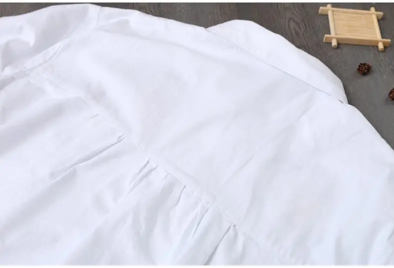 Women Sun-protecting Korean-style Cotton Shirt Light Blue — feature 21
