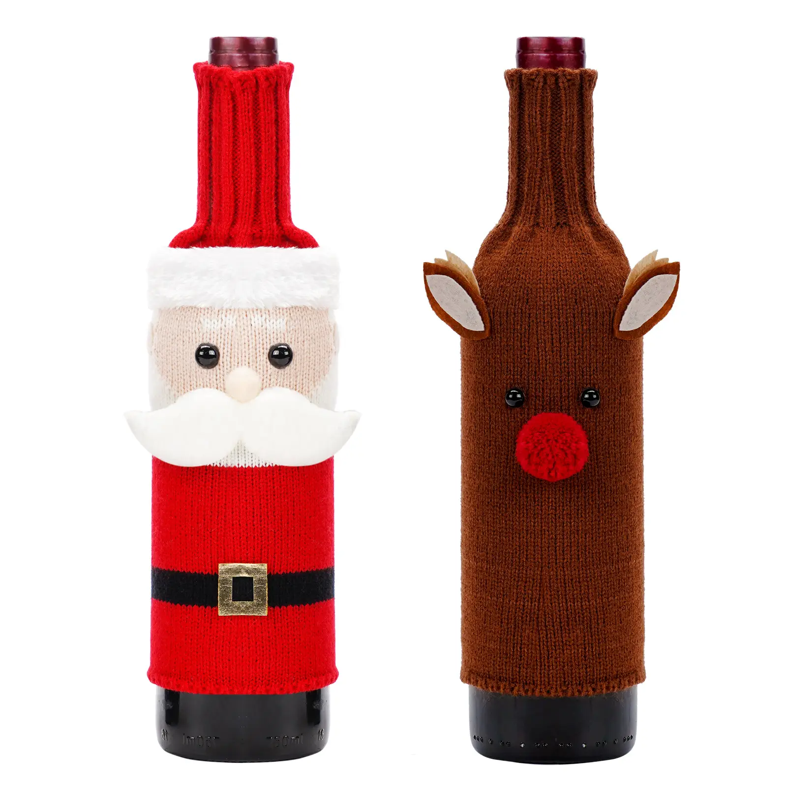 Christmas Claus Snowman Wine Bottle Set for Party & Home — feature 17