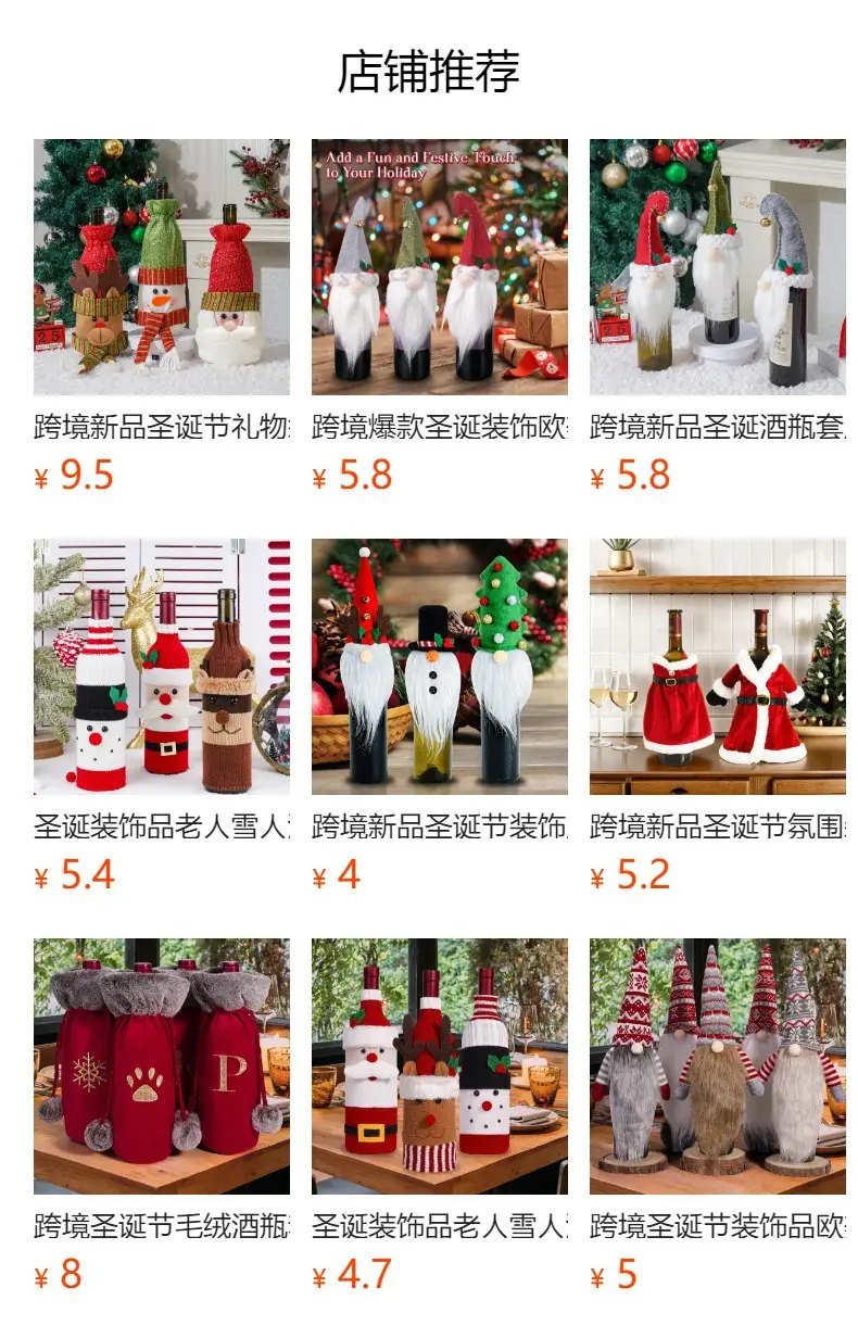 Christmas Claus Snowman Wine Bottle Set for Party & Home — feature 6