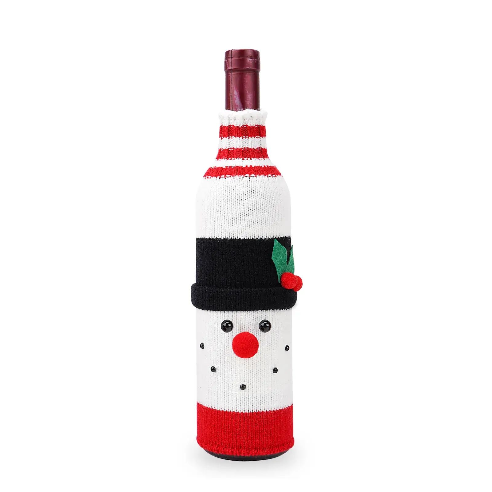 Christmas Claus Snowman Wine Bottle Set for Party & Home - Image 2