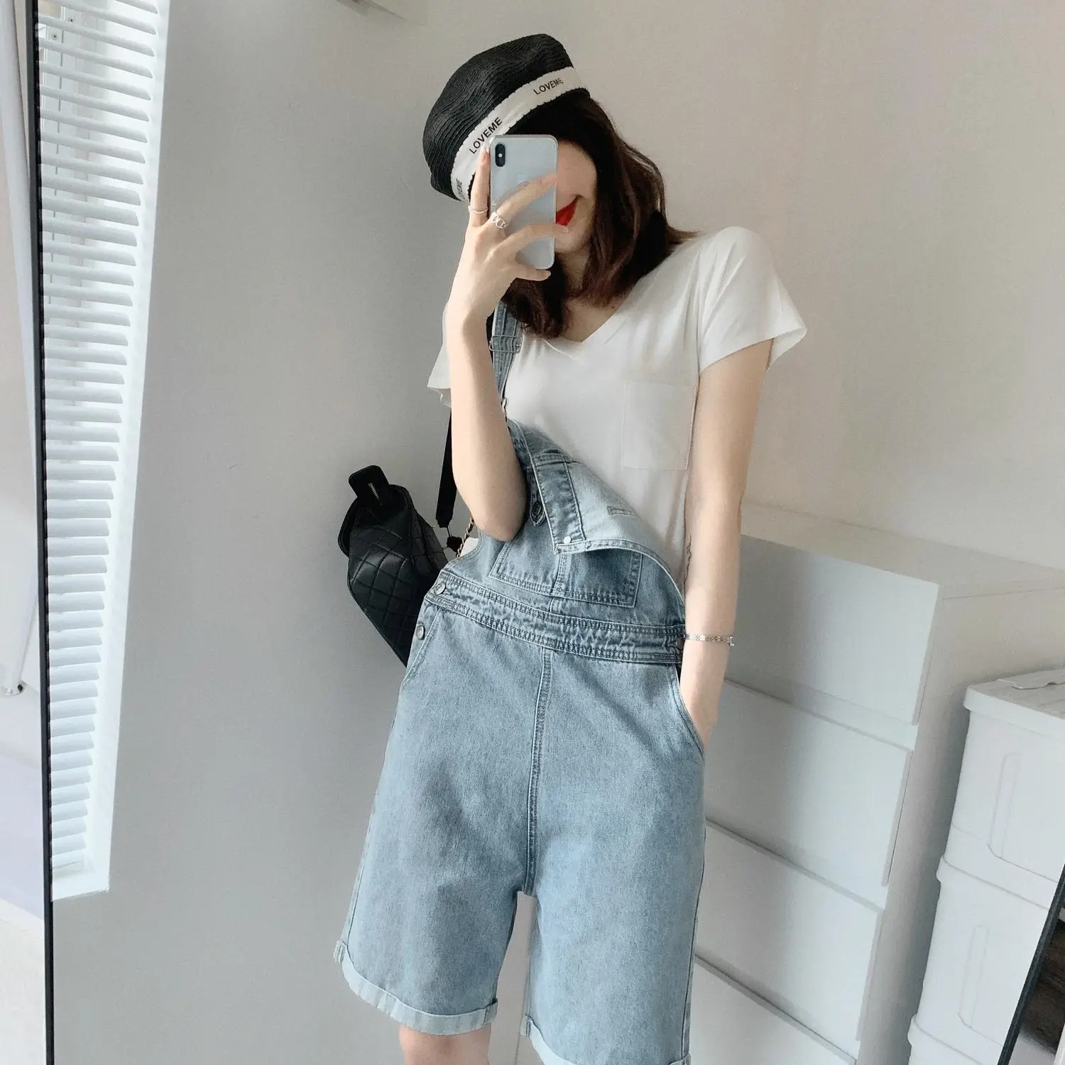 Women White V Neck Modal T-Shirt Summer Loose Slimming — feature 12