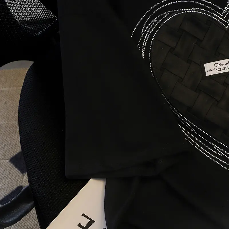 200g Pure Cotton Korean Hot Diamond T-Shirt Large — feature 24