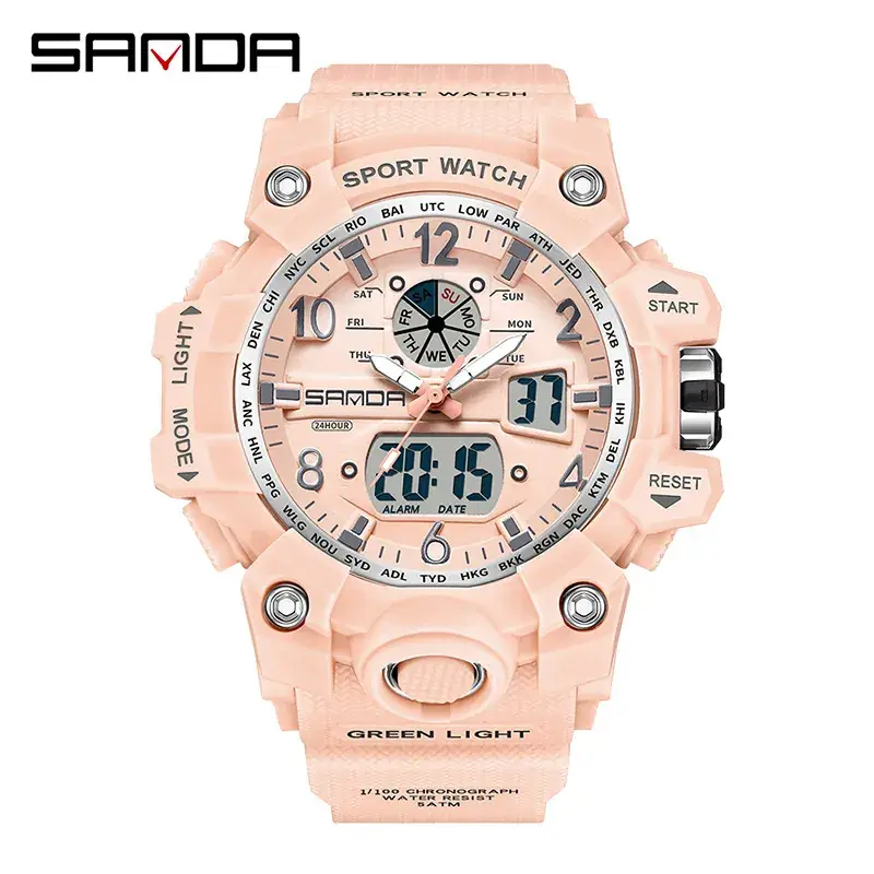 Sanda 3169 Black Digital Sport Watch Multi-Function - Image 12