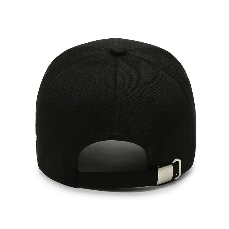 Black Embroidered C Cap for Men Women Casual Sun Protection - Image 3