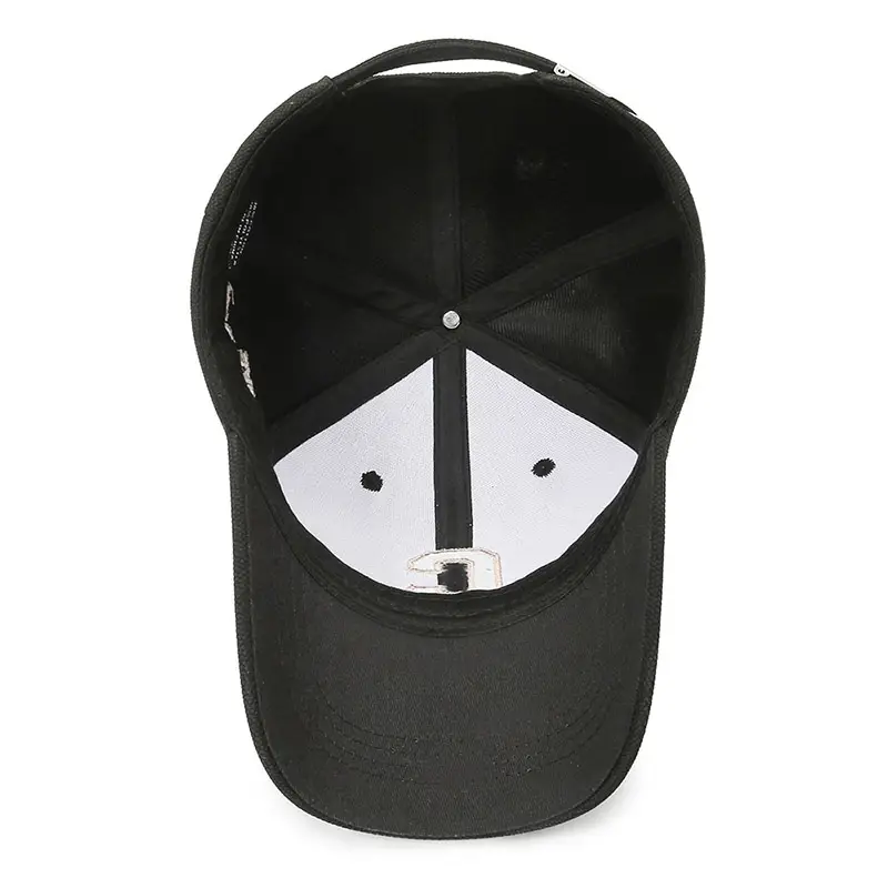 Black Embroidered C Cap for Men Women Casual Sun Protection - Image 5
