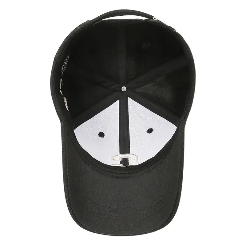 Black Embroidered C Cap for Men Women Casual Sun Protection