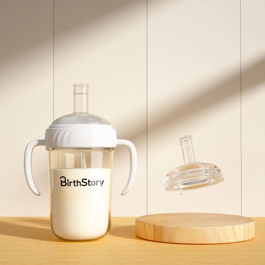 Wide-Diameter Baby Bottle, Water Cup, One Bottle, Three-Use Learning Cup, Duckbill Straw Cup, Ppsu Anti-Colic Baby Bottle