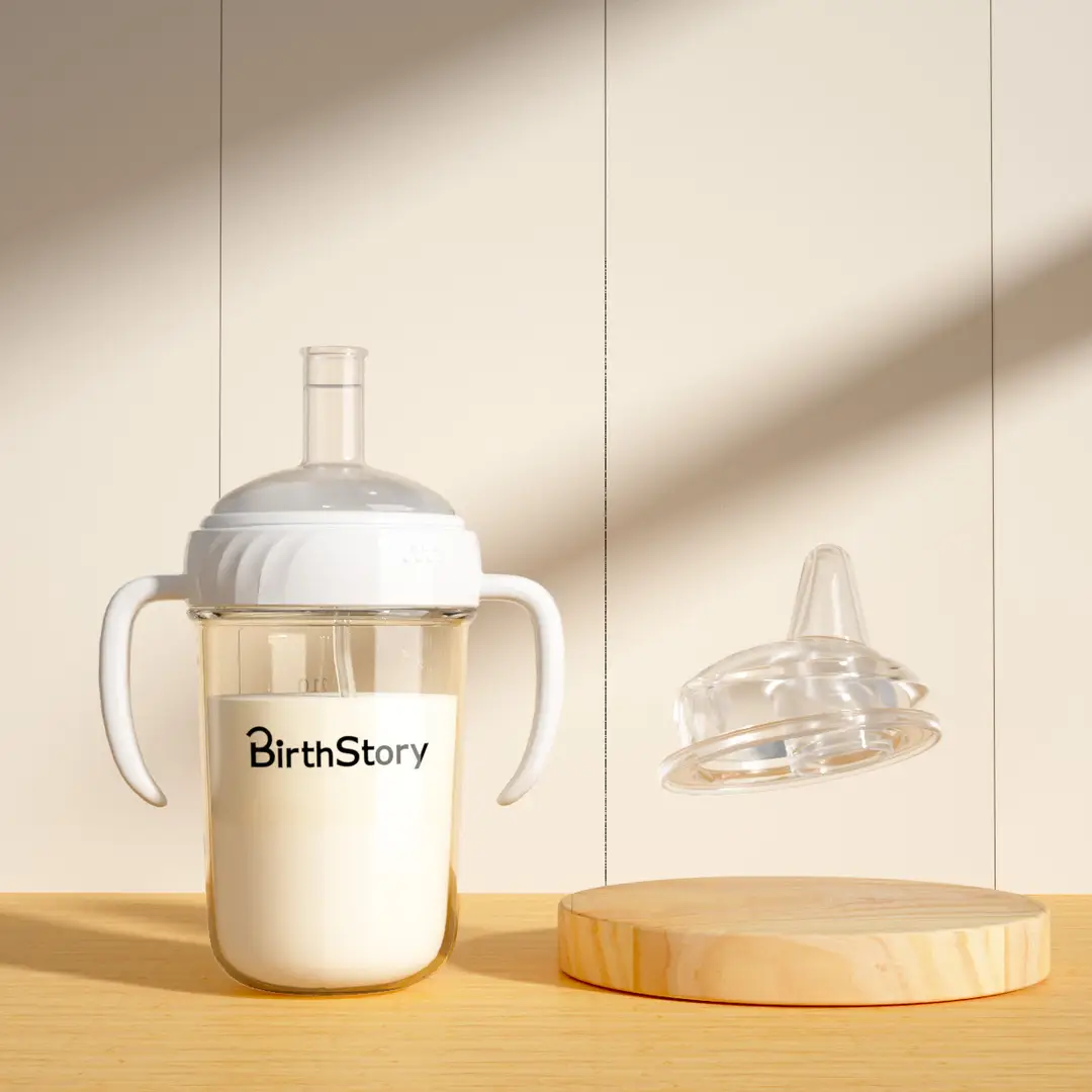 Wide-Diameter Baby Bottle, Water Cup, One Bottle, Three-Use Learning Cup, Duckbill Straw Cup, Ppsu Anti-Colic Baby Bottle