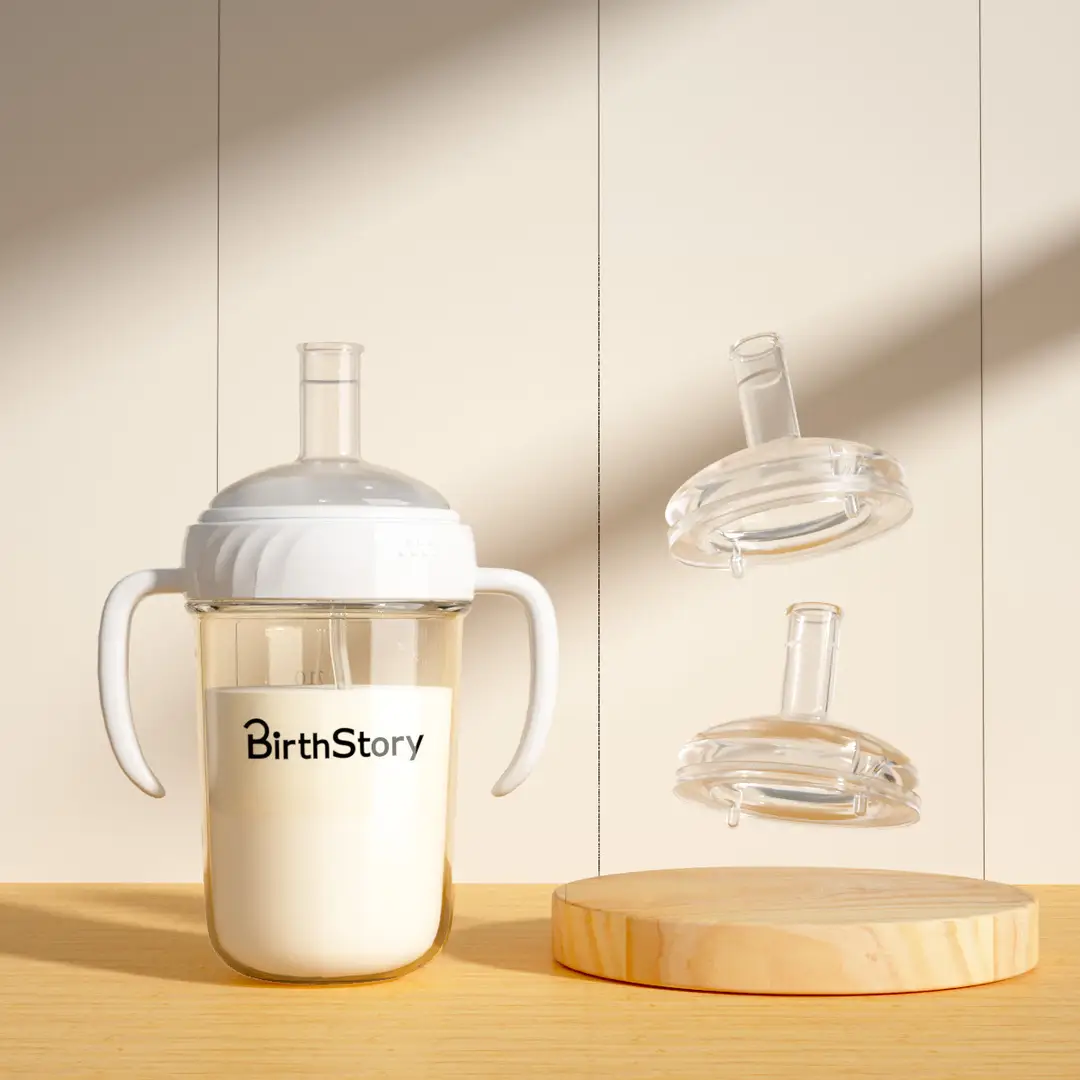 Wide-Diameter Baby Bottle, Water Cup, One Bottle, Three-Use Learning Cup, Duckbill Straw Cup, Ppsu Anti-Colic Baby Bottle