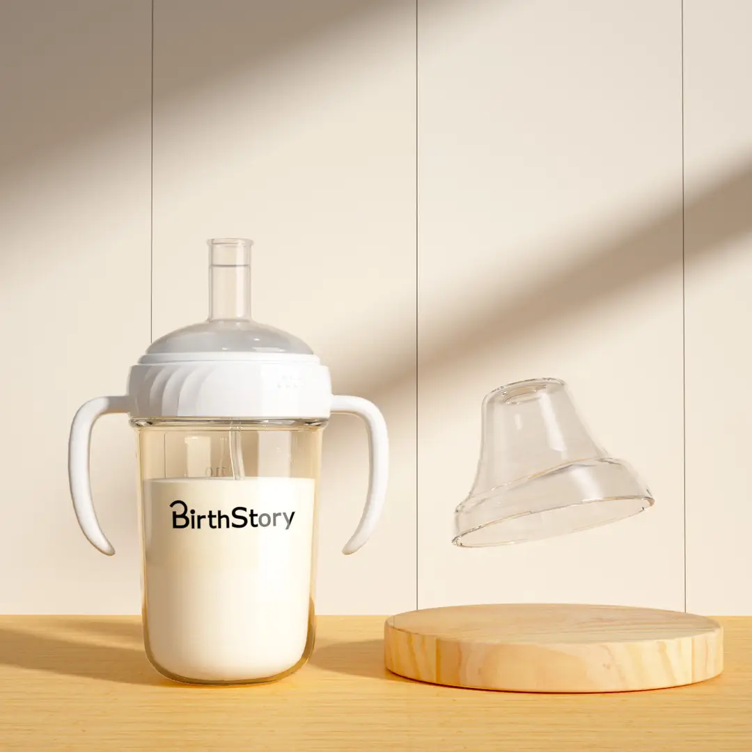 Wide-Diameter Baby Bottle, Water Cup, One Bottle, Three-Use Learning Cup, Duckbill Straw Cup, Ppsu Anti-Colic Baby Bottle