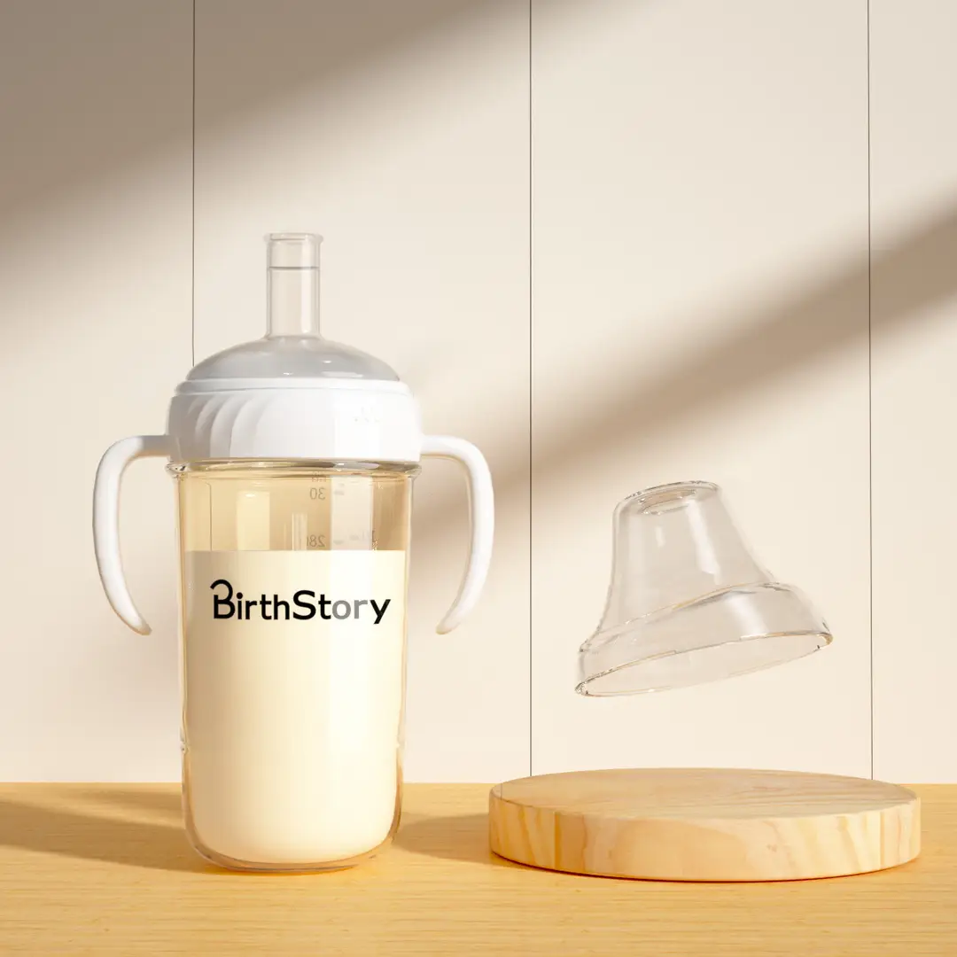 Wide-Diameter Baby Bottle, Water Cup, One Bottle, Three-Use Learning Cup, Duckbill Straw Cup, Ppsu Anti-Colic Baby Bottle
