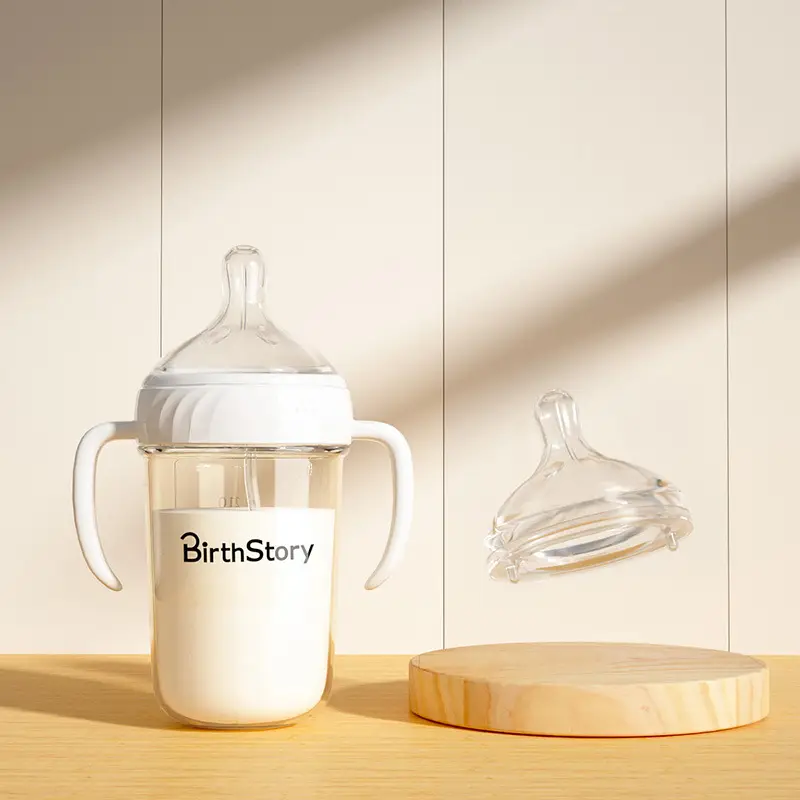 Wide-Diameter Baby Bottle, Water Cup, One Bottle, Three-Use Learning Cup, Duckbill Straw Cup, Ppsu Anti-Colic Baby Bottle