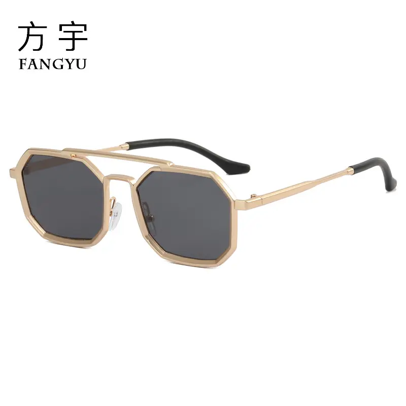 Men & Women Metal Frame Polygonal Sunglasses F8830 - Image 12