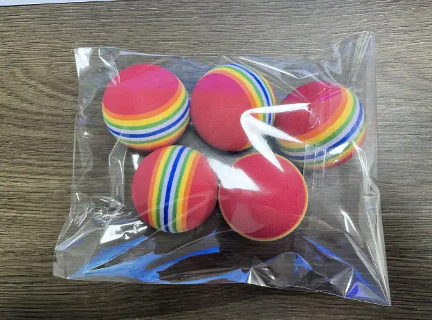 Rainbow toy ball cat solid elastic ball pet supplies kitten puppy ball toy cat ball EVA floating water