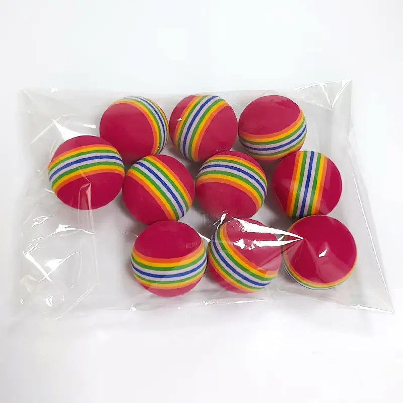 Rainbow toy ball cat solid elastic ball pet supplies kitten puppy ball toy cat ball EVA floating water
