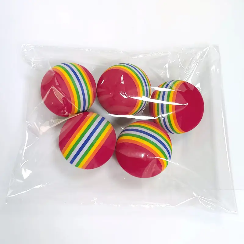 Rainbow toy ball cat solid elastic ball pet supplies kitten puppy ball toy cat ball EVA floating water