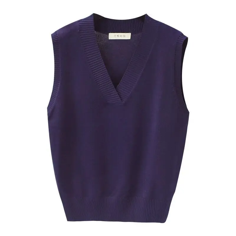 V-Neck Knitted Sleeveless Vest for Women Plus Size - Image 11