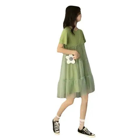 Maternity Dress Peach Loose Summer 2023 - Image 9