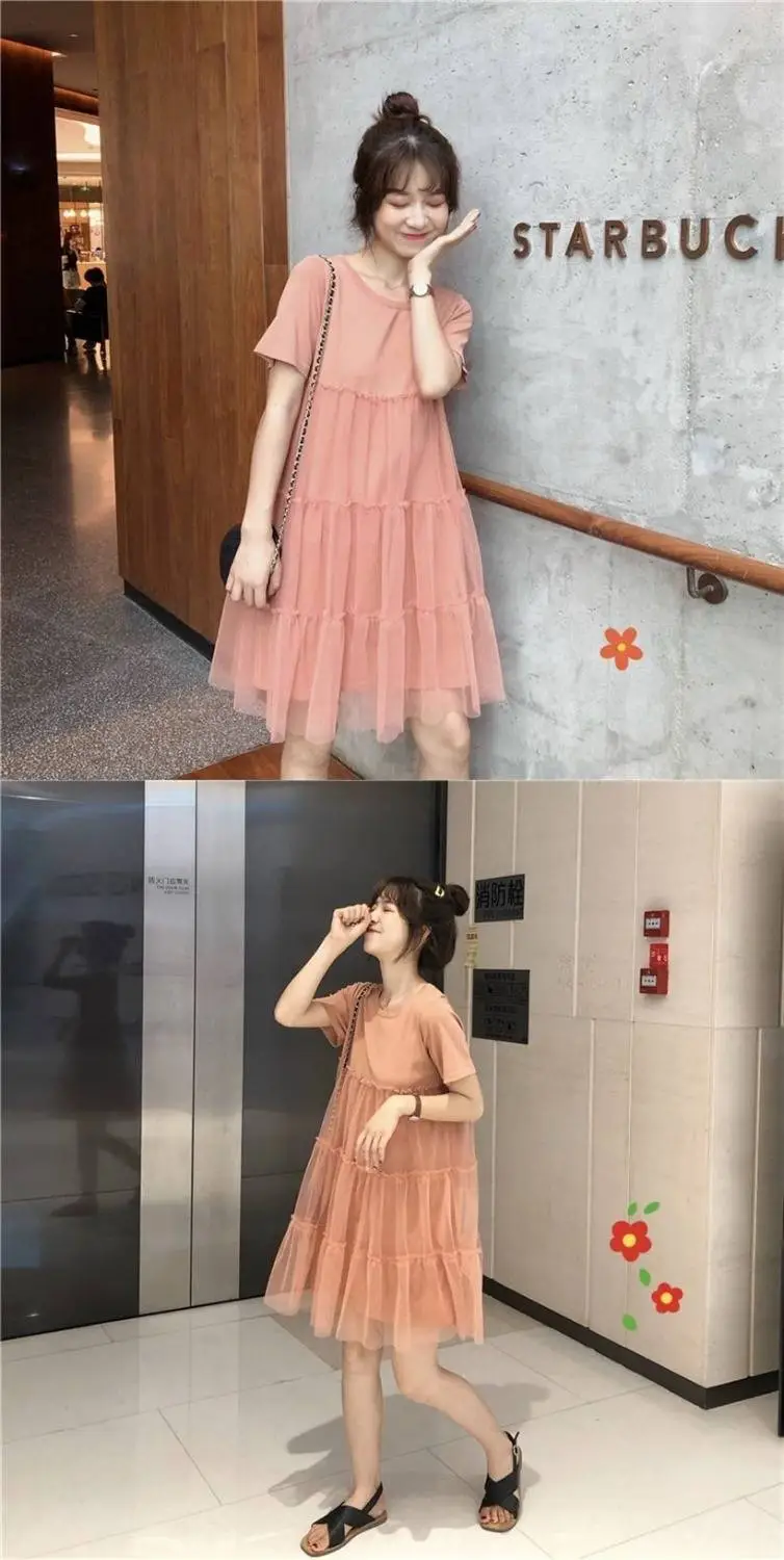 Maternity Dress Peach Loose Summer 2023 — feature 14