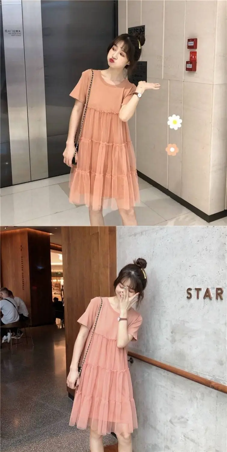 Maternity Dress Peach Loose Summer 2023 — feature 15
