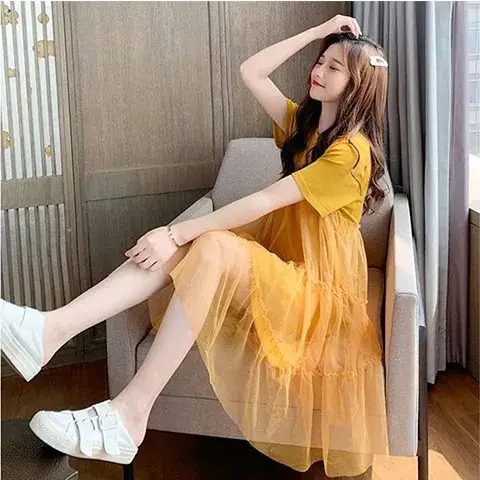 Maternity Dress Peach Loose Summer 2023 — feature 23