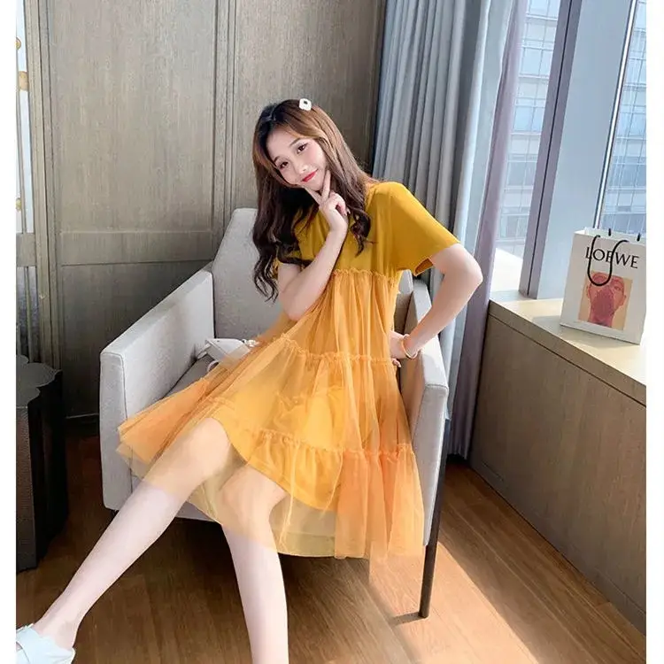 Maternity Dress Peach Loose Summer 2023 — feature 24