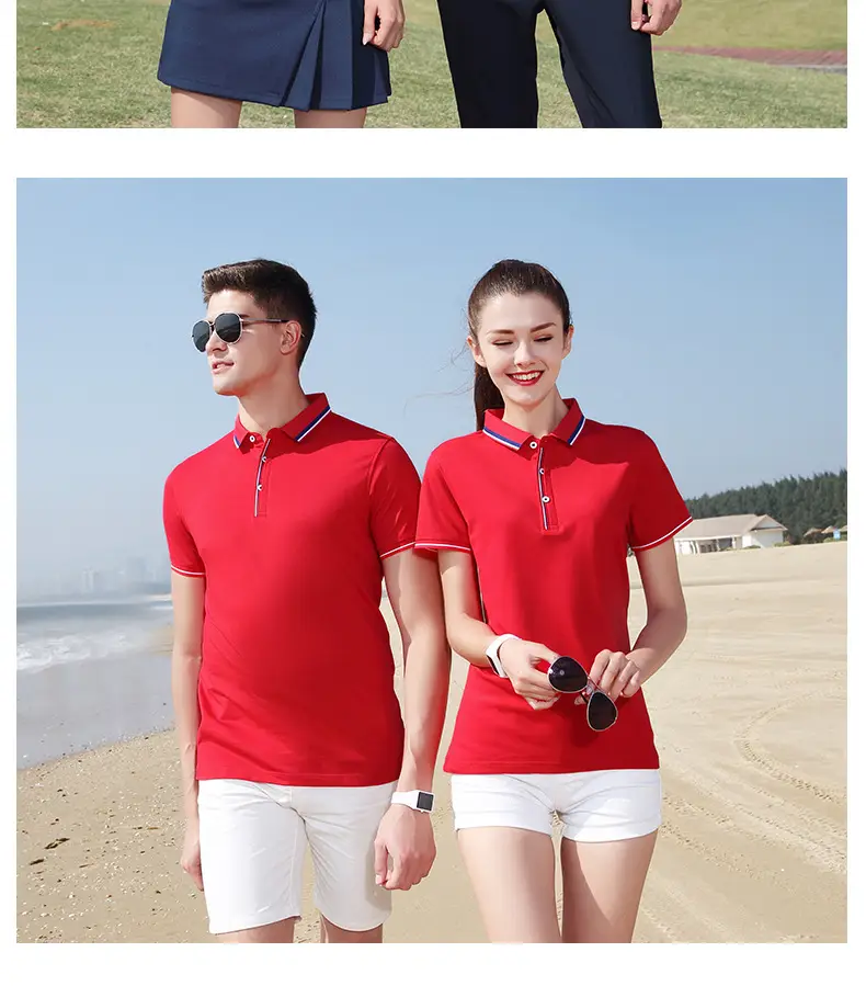 Men Navy Blue Polo Shirt with Embroidered Details — feature 27