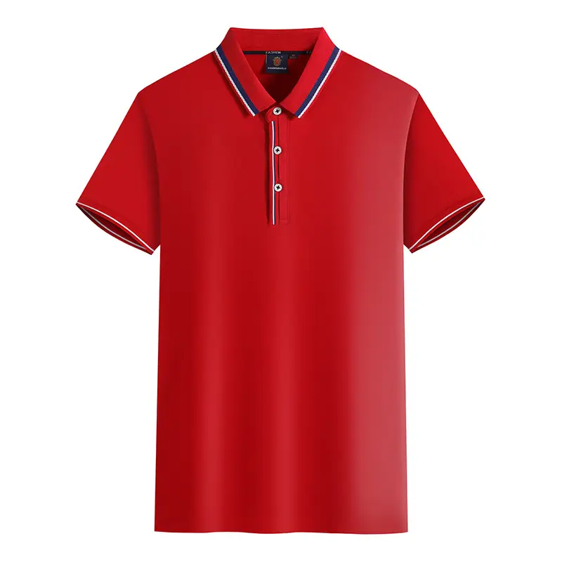 Men Navy Blue Polo Shirt with Embroidered Details - Image 2