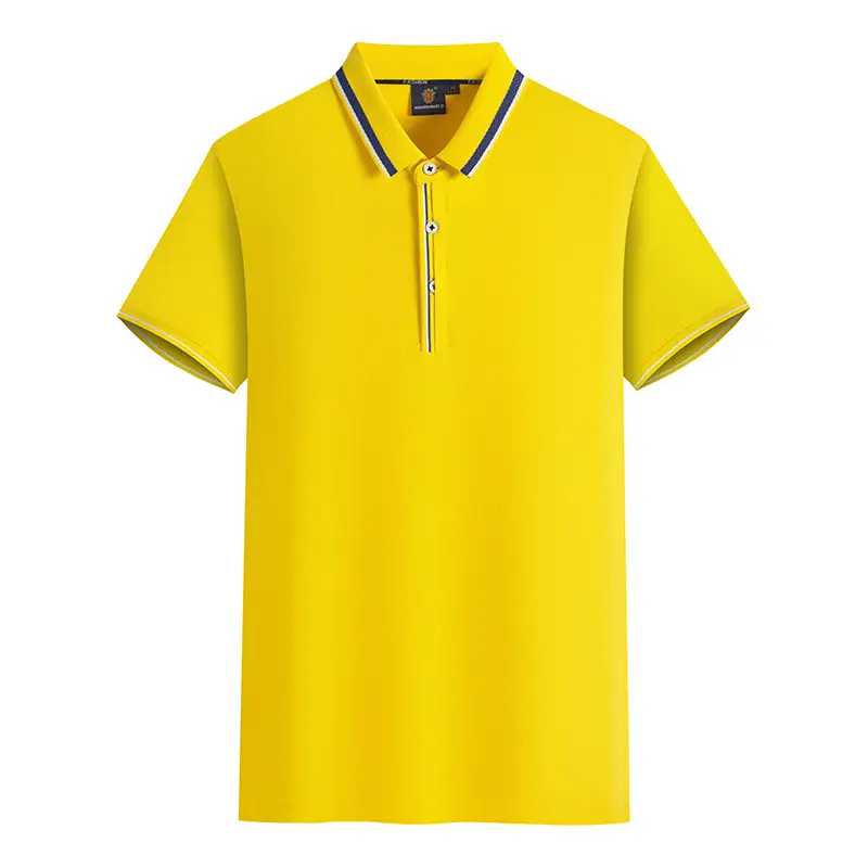 Men Navy Blue Polo Shirt with Embroidered Details - Image 3