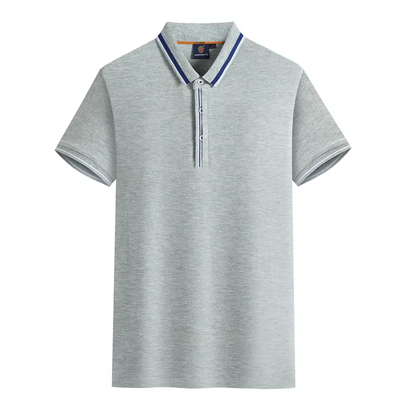 Men Navy Blue Polo Shirt with Embroidered Details - Image 4