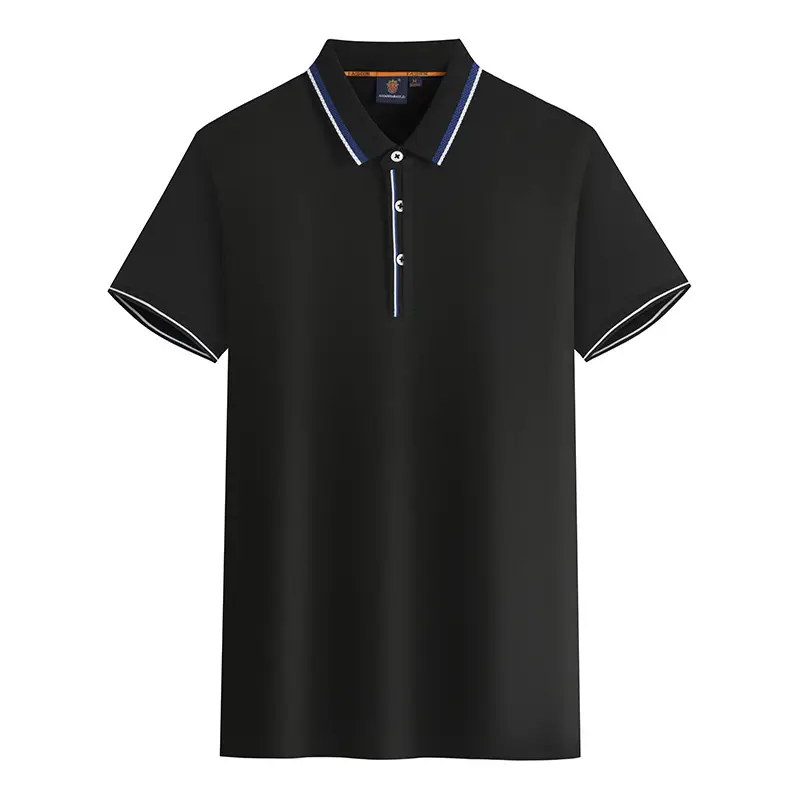 Men Navy Blue Polo Shirt with Embroidered Details - Image 5
