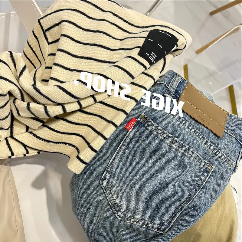 Women Cotton Striped T-Shirt Large Spring Summer — feature 24