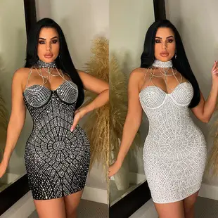 Sexy Printed Long Sleeve Women's Dress Green Black — feature 12