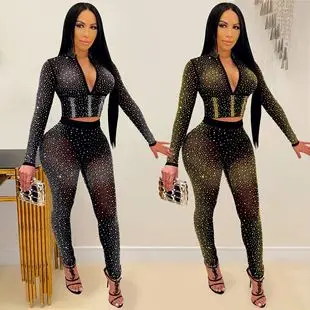 Sexy Printed Long Sleeve Women's Dress Green Black — feature 8
