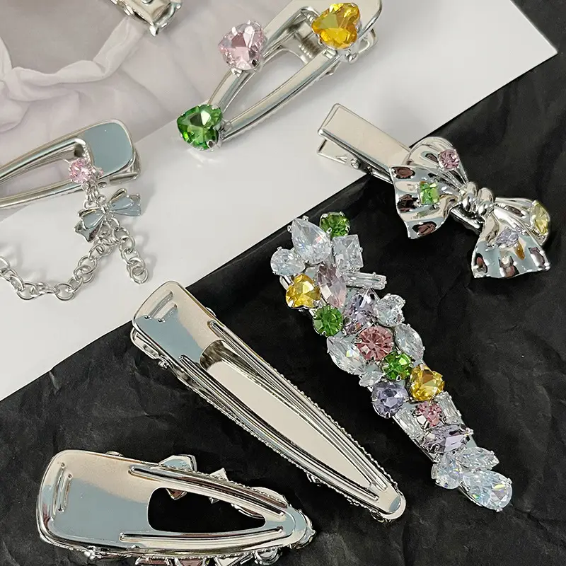 Korean Bow Hairpin with Zircon Accents - Image 17