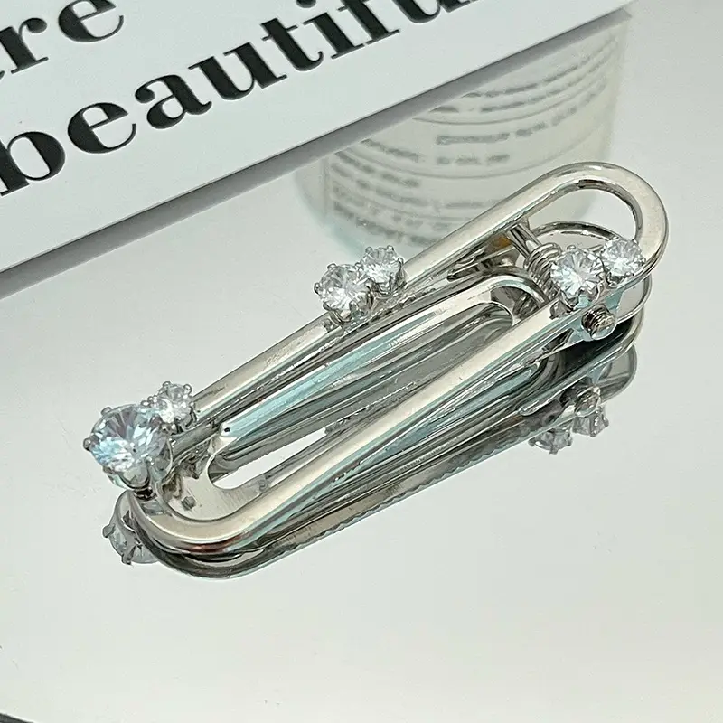 Korean Bow Hairpin with Zircon Accents - Image 11