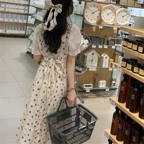 Women Floral French Dress Summer 2022 - Image 6