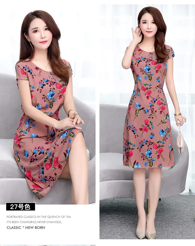 2025 New Large Size Pure Cotton Silk Dress for Women — feature 22