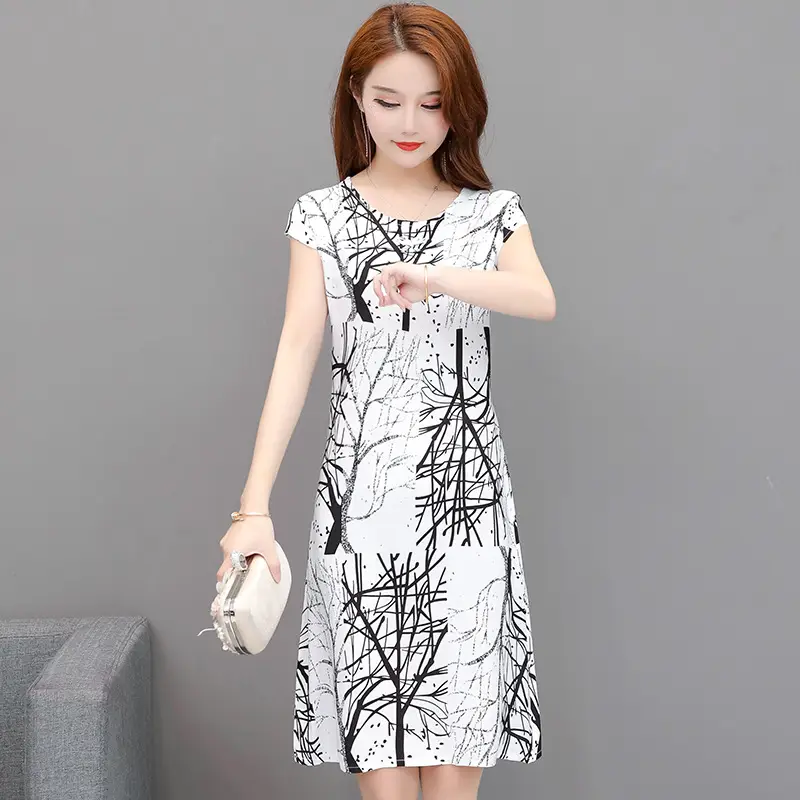 2025 New Large Size Pure Cotton Silk Dress for Women - Image 6