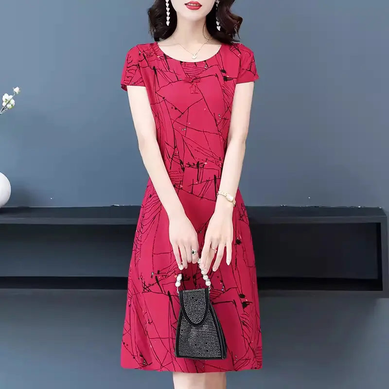 2025 New Large Size Pure Cotton Silk Dress for Women - Image 9