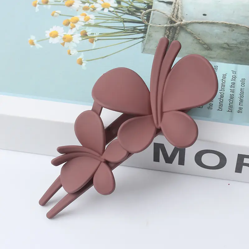 New Large Frosted Butterfly Clip for Women - Image 2