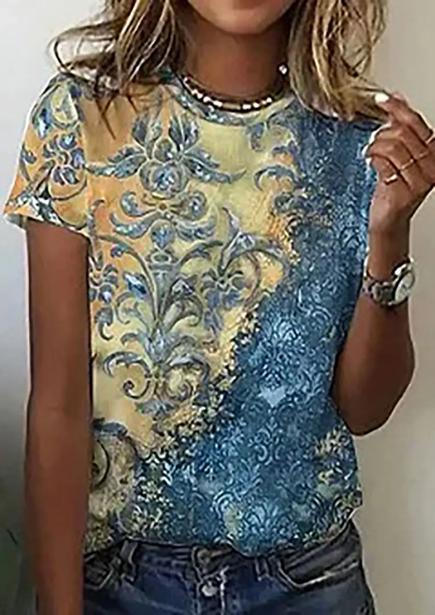 2024 Floral Embroidered T-Shirt Women Loose Casual - Image 6
