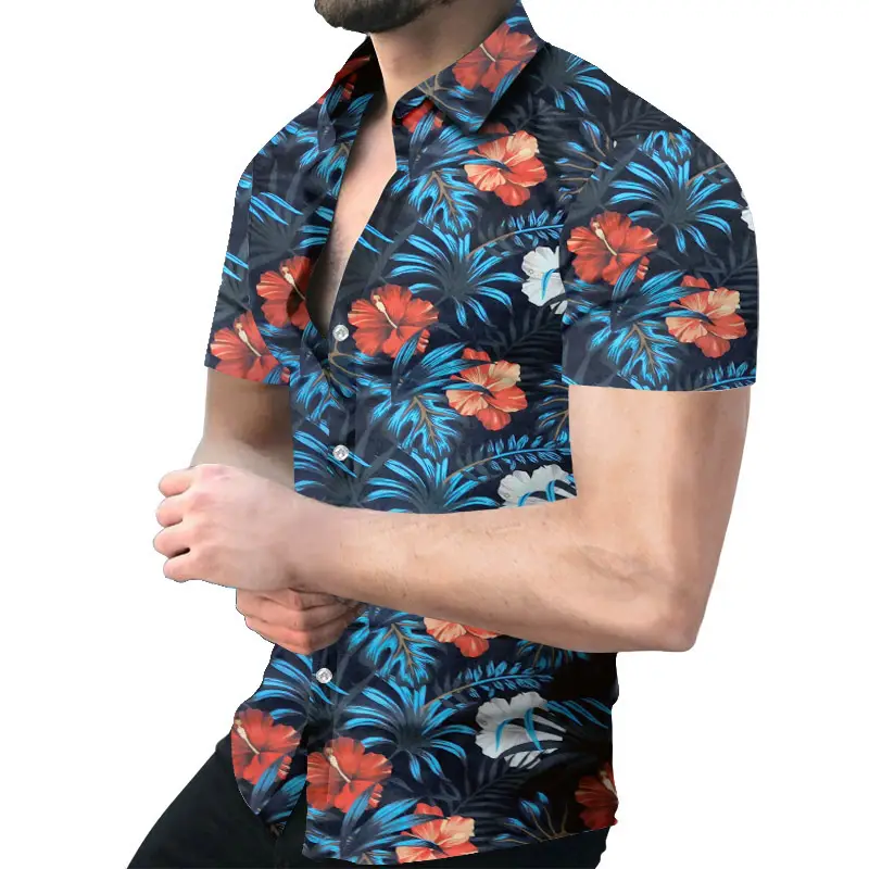2023 Men's Printed Slim Fit Shirt Gold Black - Image 40