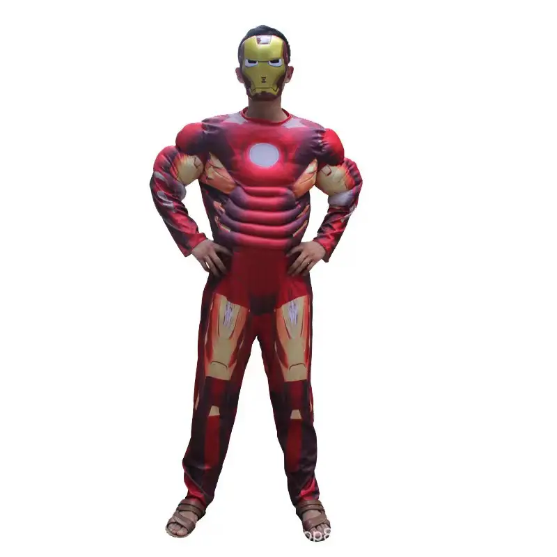 Halloween Adult Muscle Costume Iron Man Hulk Captain America Thor Optimus Prime Stage Play Costume