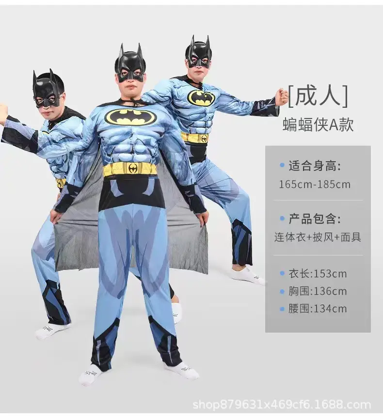 Halloween Adult Muscle Costume Iron Man Hulk Captain America Thor Optimus Prime Stage Play Costume