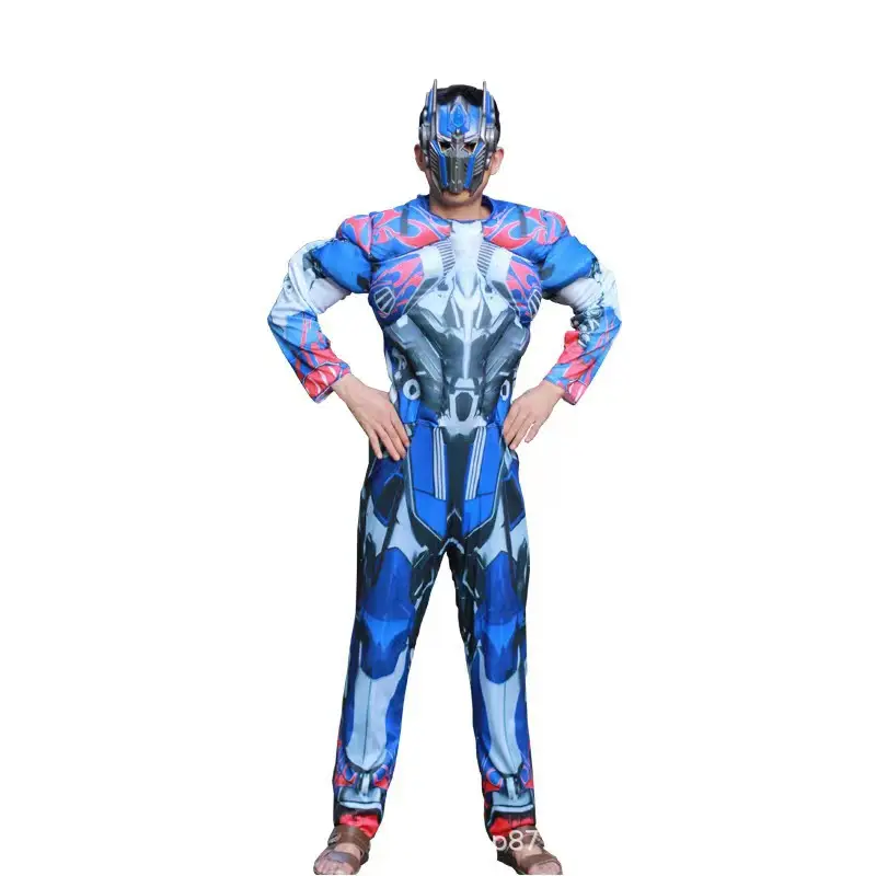 Halloween Adult Muscle Costume Iron Man Hulk Captain America Thor Optimus Prime Stage Play Costume