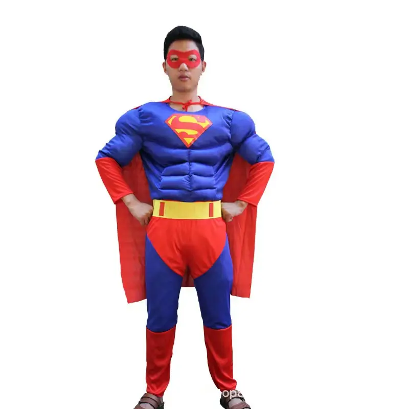 Halloween Adult Muscle Costume Iron Man Hulk Captain America Thor Optimus Prime Stage Play Costume