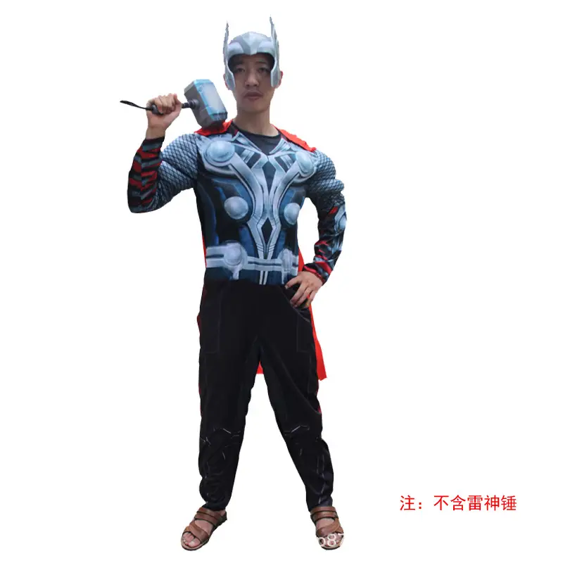 Halloween Adult Muscle Costume Iron Man Hulk Captain America Thor Optimus Prime Stage Play Costume