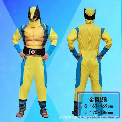 Halloween Adult Muscle Costume Iron Man Hulk Captain America Thor Optimus Prime Stage Play Costume